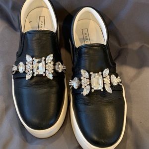 MARC JACOBS Wright Black Lthr Platform Sneakers 38